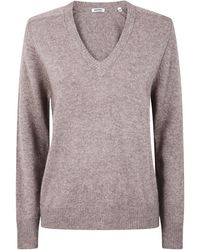 Aspesi - V-Neck Long Sleeved Jumper - Lyst