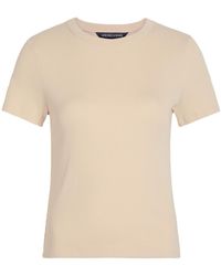 Veronica Beard - Pruitt Ribbed Stretch-Cotton T-Shirt - Lyst