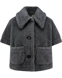 Max Mara - Single-Breasted Short-Sleeved Coat - Lyst