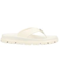 Prada - Round-Toed Flip-Flops - Lyst