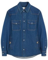 Valentino - Vgold Western Denim Shirt - Lyst