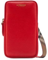 Burberry - Zipper Phone Shoulder Bag - Lyst