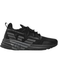 EA7 - Eagle Logo Low-Top Sneakers - Lyst