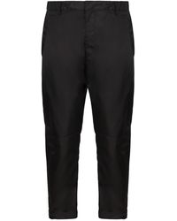 Prada - Logo Plaque Tapered Pants - Lyst