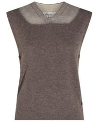 Maison Margiela - V-Neck Sleeveless Jumper - Lyst