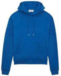 Saint Laurent - Cotton Hoodie - Lyst