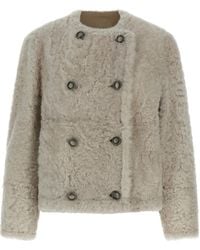 Brunello Cucinelli - 'Fuzzy' Reversible Caban - Lyst