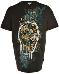 Just Cavalli - Skull Printed Short-Sleeved T-Shirt - Lyst