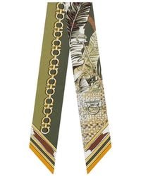 Ferragamo - Patterned Silk Scarf - Lyst