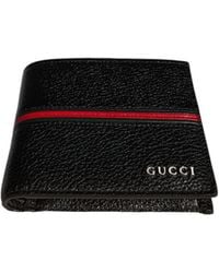 Gucci - Bi-Fold Coin Wallet With Web - Lyst