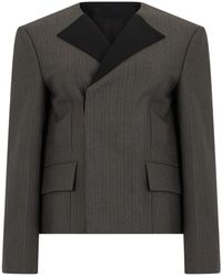 Bottega Veneta - Double-Breasted Jacket With Pockets - Lyst