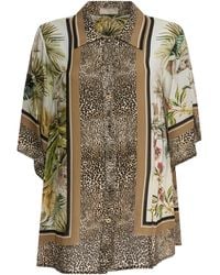Elie Saab - Printed Chiffon Shirt - Lyst