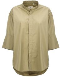 Ami Paris - Ami Button-Up Curved Hem Shirt - Lyst