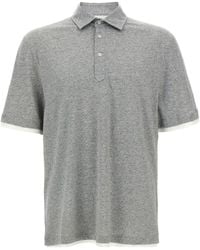 Brunello Cucinelli - Layered Button-Up Polo Shirt - Lyst