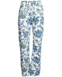 Etro - Floral-Printed Straight-Leg Jeans - Lyst