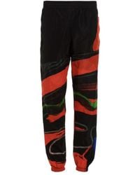 Moschino - Contrast Print Nylon Joggers With Elastic Waistband - Lyst