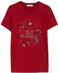 Max Mara - Logo Embellished Crewneck T-Shirt - Lyst
