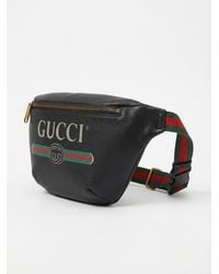Gucci - Logo-Print Leather Belt Bag - Lyst