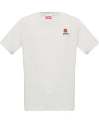 KENZO - Boke Flower Crest Logo Embroidered T-Shirt - Lyst