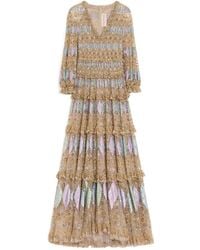 Valentino - V-Neck Dress Dress - Lyst