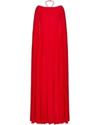 Valentino - Cape-Effect Long Dress - Lyst