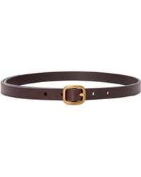 Loewe - Logo Engraved Rounded Soft Belt - Lyst