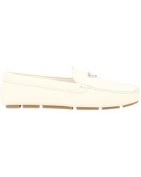 Prada - Logo Plaque Slip-On Loafers - Lyst