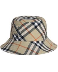 Burberry - Ekd Motif Checked Bucket Hat - Lyst
