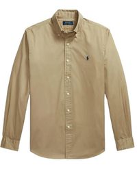 Polo Ralph Lauren - Logo Embroidered Curved Hem Shirt - Lyst