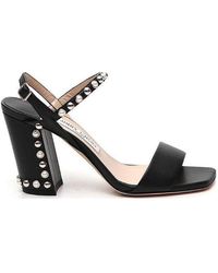 Jimmy Choo - Aadra85 Sandals With Square Head And High Heels - Lyst