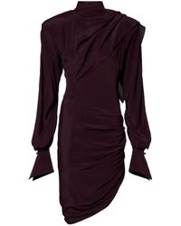 Mugler - Asymmetric Mini Dress With Drapes - Lyst