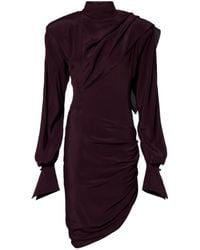 Mugler - Asymmetric Mini Dress With Drapes - Lyst