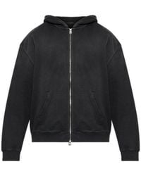 AllSaints - Logo Detailed Zip Hoodie - Lyst