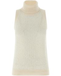 Peserico - Turtleneck Sleeveless Knitted Vest - Lyst