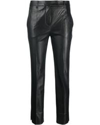 Incotex - Slim-Cut Faux-Leather Trousers - Lyst