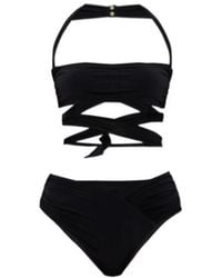 Balmain - Wrap-Effect Halter-Neck Bikini - Lyst