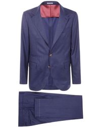 Brunello Cucinelli - Two-Button Wool Suit - Lyst