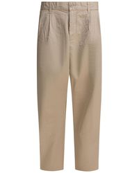 Carhartt - Pleated Cotton Trousers - Lyst