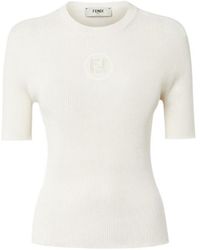 Fendi - Short-Sleeved Crewneck Jumper - Lyst