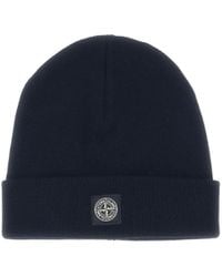 Stone Island - Compass-Patch Wool Beanie - Lyst
