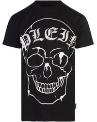 Philipp Plein - Skull Printed Round Neck Ss T-Shirt - Lyst