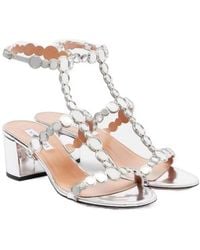 Aquazzura - Solid Color Leather Sandals - Lyst