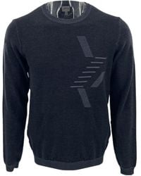 Armani Collezioni - Round-Neck Long-Sleeved Sweater - Lyst