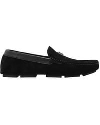 Dolce & Gabbana - Logo Plaque Round-Toe Loafers - Lyst