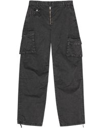 Ganni - Drawstring Cargo Trousers - Lyst