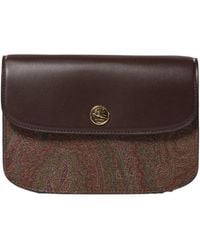 Etro - Logo Plaque Shoulder Bag - Lyst