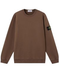 Stone Island - Regular-Fit Crewneck Sweatshirt With Ribbed Inserts - Lyst