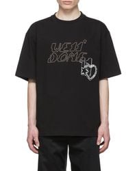 we11done - Stud-Logo Short-Sleeved T-Shirt - Lyst