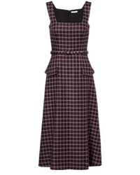 Emilia Wickstead - Petra Houndstooth Wool-Blend Midi Dress - Lyst