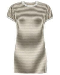 MM6 by Maison Margiela - Striped Crewneck Mini Dress - Lyst